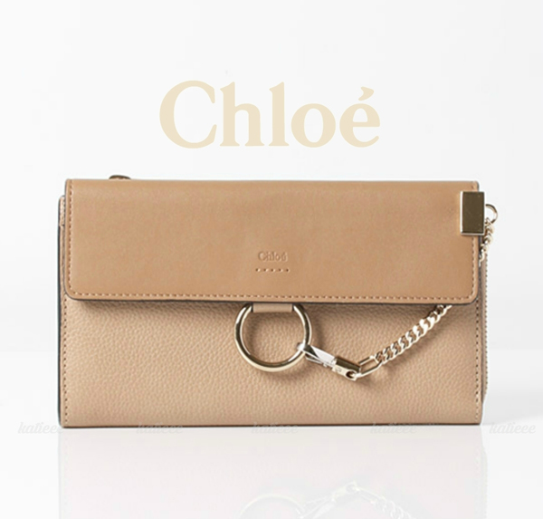 2017-18AW CHLOE クロエ FAYE L字ジップ長財布 レッド